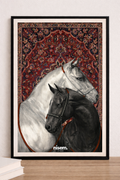 BLACK & WHİTE HORSE TABLO